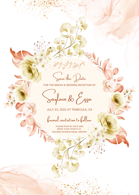 Ezza's and Saqlain's Wedding Invitation